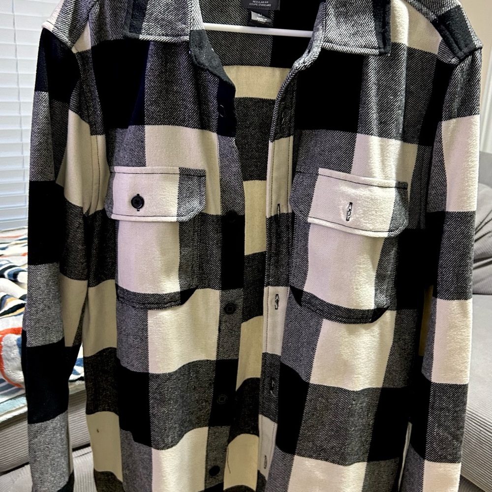 H&M Monochrome Checkered Shirt